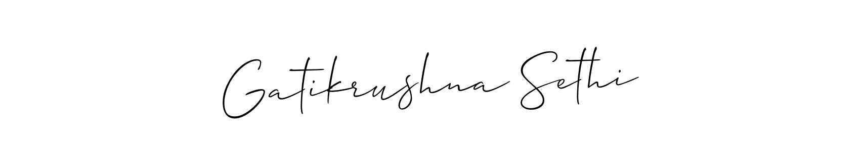 Make a beautiful signature design for name Gatikrushna Sethi. Use this online signature maker to create a handwritten signature for free. Gatikrushna Sethi signature style 2 images and pictures png