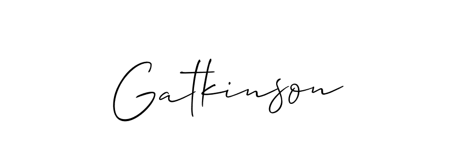 How to Draw Gatkinson signature style? Allison_Script is a latest design signature styles for name Gatkinson. Gatkinson signature style 2 images and pictures png