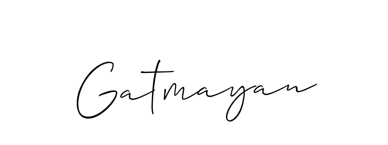 How to make Gatmayan name signature. Use Allison_Script style for creating short signs online. This is the latest handwritten sign. Gatmayan signature style 2 images and pictures png