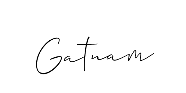 How to Draw Gatnam signature style? Allison_Script is a latest design signature styles for name Gatnam. Gatnam signature style 2 images and pictures png