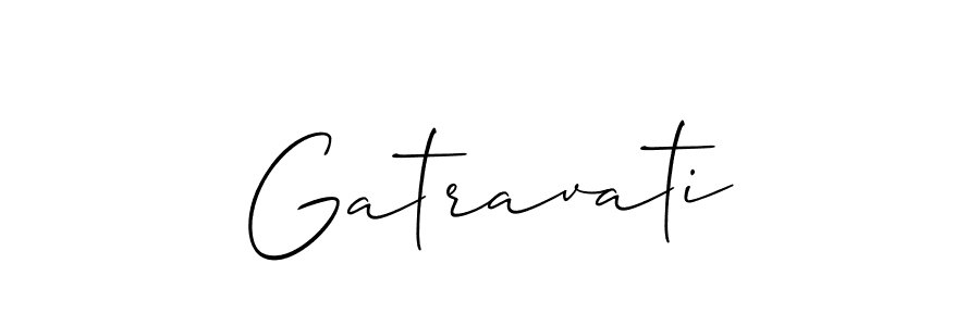 How to make Gatravati name signature. Use Allison_Script style for creating short signs online. This is the latest handwritten sign. Gatravati signature style 2 images and pictures png