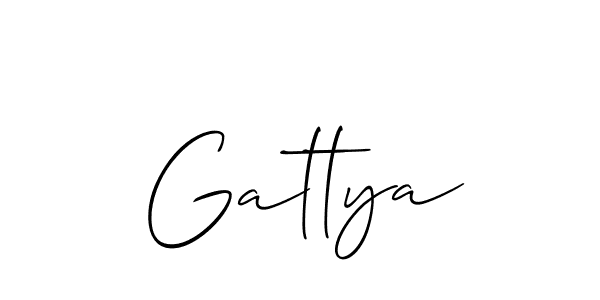 Make a short Gattya signature style. Manage your documents anywhere anytime using Allison_Script. Create and add eSignatures, submit forms, share and send files easily. Gattya signature style 2 images and pictures png