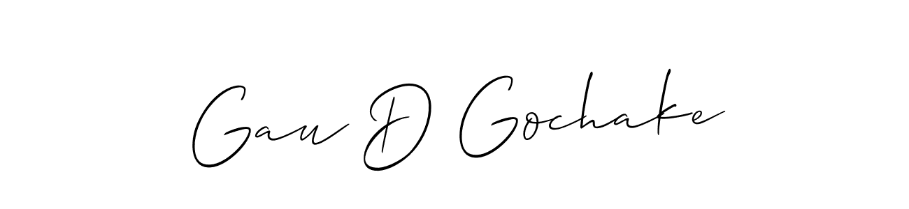Check out images of Autograph of Gau D Gochake name. Actor Gau D Gochake Signature Style. Allison_Script is a professional sign style online. Gau D Gochake signature style 2 images and pictures png