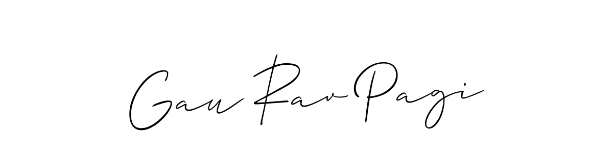 How to make Gau Rav Pagi signature? Allison_Script is a professional autograph style. Create handwritten signature for Gau Rav Pagi name. Gau Rav Pagi signature style 2 images and pictures png