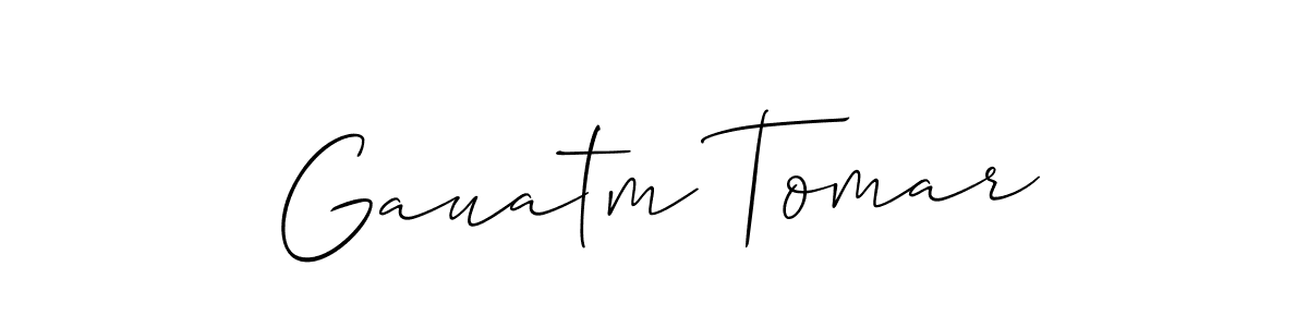 Similarly Allison_Script is the best handwritten signature design. Signature creator online .You can use it as an online autograph creator for name Gauatm Tomar. Gauatm Tomar signature style 2 images and pictures png