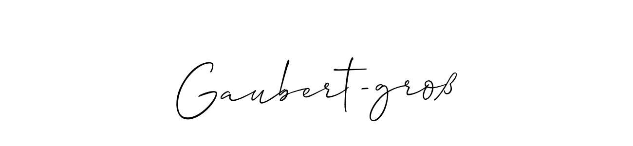 if you are searching for the best signature style for your name Gaubert-groß. so please give up your signature search. here we have designed multiple signature styles  using Allison_Script. Gaubert-groß signature style 2 images and pictures png