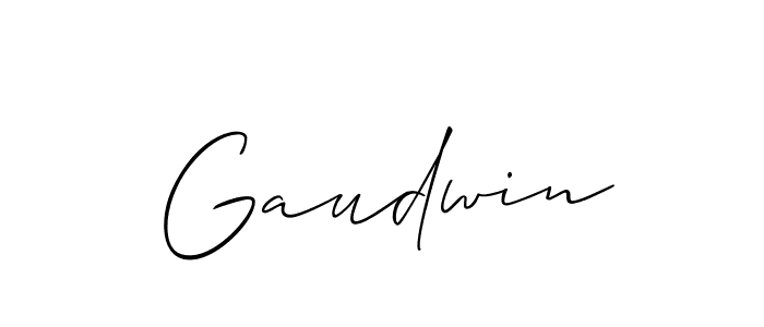 How to make Gaudwin name signature. Use Allison_Script style for creating short signs online. This is the latest handwritten sign. Gaudwin signature style 2 images and pictures png
