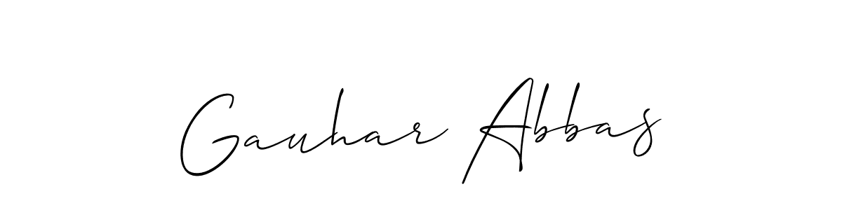 You should practise on your own different ways (Allison_Script) to write your name (Gauhar Abbas) in signature. don't let someone else do it for you. Gauhar Abbas signature style 2 images and pictures png