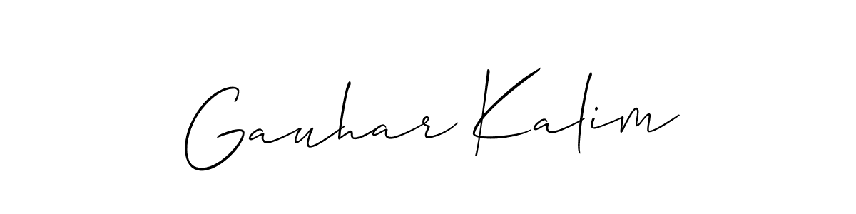 How to make Gauhar Kalim signature? Allison_Script is a professional autograph style. Create handwritten signature for Gauhar Kalim name. Gauhar Kalim signature style 2 images and pictures png