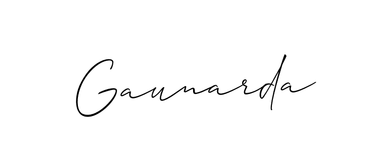 It looks lik you need a new signature style for name Gaunarda. Design unique handwritten (Allison_Script) signature with our free signature maker in just a few clicks. Gaunarda signature style 2 images and pictures png