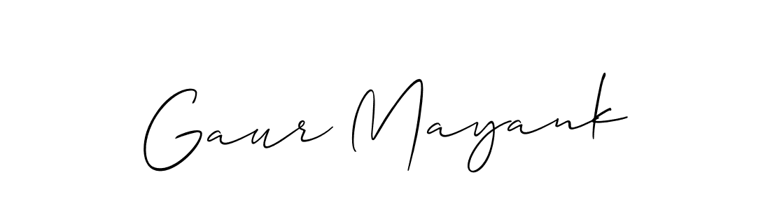 Create a beautiful signature design for name Gaur Mayank. With this signature (Allison_Script) fonts, you can make a handwritten signature for free. Gaur Mayank signature style 2 images and pictures png