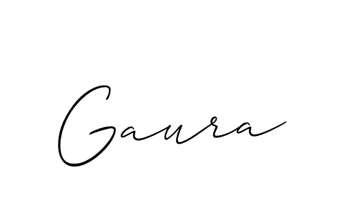 Make a beautiful signature design for name Gaura. With this signature (Allison_Script) style, you can create a handwritten signature for free. Gaura signature style 2 images and pictures png