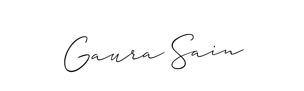 How to make Gaura Sain signature? Allison_Script is a professional autograph style. Create handwritten signature for Gaura Sain name. Gaura Sain signature style 2 images and pictures png