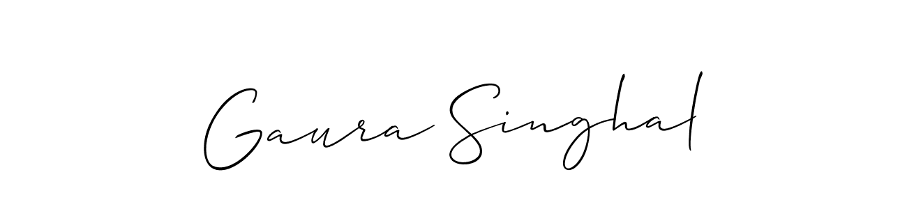 You should practise on your own different ways (Allison_Script) to write your name (Gaura Singhal) in signature. don't let someone else do it for you. Gaura Singhal signature style 2 images and pictures png