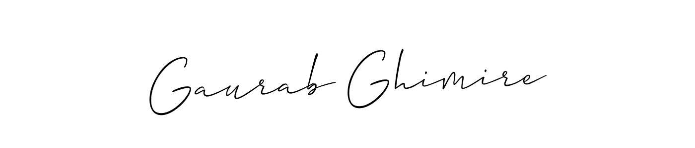 Create a beautiful signature design for name Gaurab Ghimire. With this signature (Allison_Script) fonts, you can make a handwritten signature for free. Gaurab Ghimire signature style 2 images and pictures png