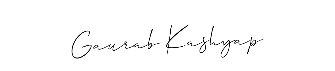 Design your own signature with our free online signature maker. With this signature software, you can create a handwritten (Allison_Script) signature for name Gaurab Kashyap. Gaurab Kashyap signature style 2 images and pictures png