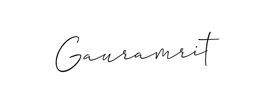 if you are searching for the best signature style for your name Gauramrit. so please give up your signature search. here we have designed multiple signature styles  using Allison_Script. Gauramrit signature style 2 images and pictures png