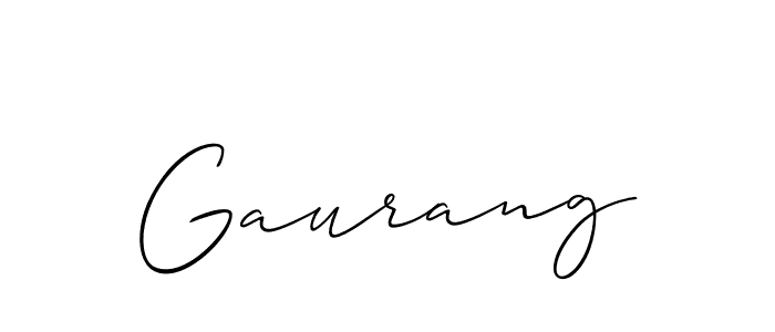 Create a beautiful signature design for name Gaurang. With this signature (Allison_Script) fonts, you can make a handwritten signature for free. Gaurang signature style 2 images and pictures png