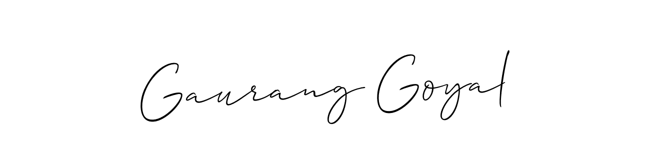 Use a signature maker to create a handwritten signature online. With this signature software, you can design (Allison_Script) your own signature for name Gaurang Goyal. Gaurang Goyal signature style 2 images and pictures png