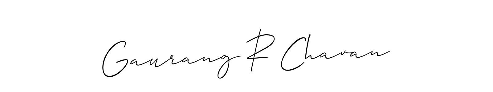 Also we have Gaurang R Chavan name is the best signature style. Create professional handwritten signature collection using Allison_Script autograph style. Gaurang R Chavan signature style 2 images and pictures png