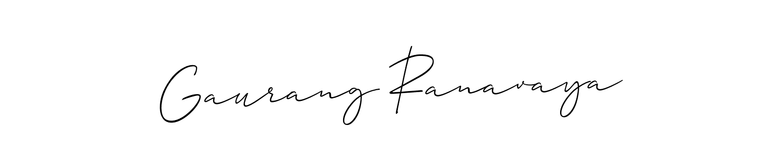 Also we have Gaurang Ranavaya name is the best signature style. Create professional handwritten signature collection using Allison_Script autograph style. Gaurang Ranavaya signature style 2 images and pictures png