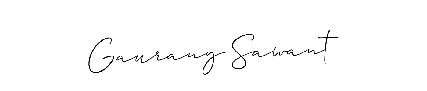 It looks lik you need a new signature style for name Gaurang Sawant. Design unique handwritten (Allison_Script) signature with our free signature maker in just a few clicks. Gaurang Sawant signature style 2 images and pictures png