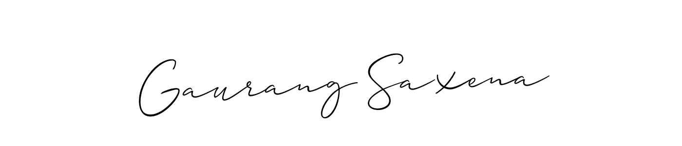 The best way (Allison_Script) to make a short signature is to pick only two or three words in your name. The name Gaurang Saxena include a total of six letters. For converting this name. Gaurang Saxena signature style 2 images and pictures png