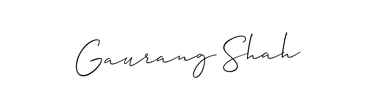 Use a signature maker to create a handwritten signature online. With this signature software, you can design (Allison_Script) your own signature for name Gaurang Shah. Gaurang Shah signature style 2 images and pictures png