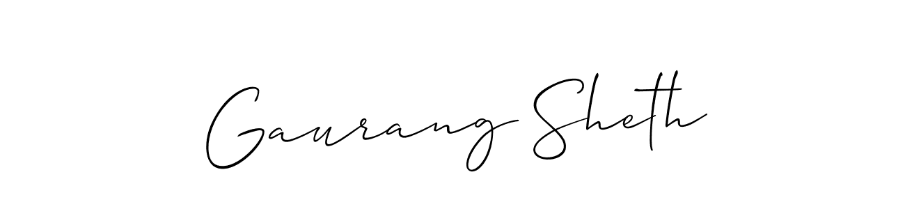 How to Draw Gaurang Sheth signature style? Allison_Script is a latest design signature styles for name Gaurang Sheth. Gaurang Sheth signature style 2 images and pictures png