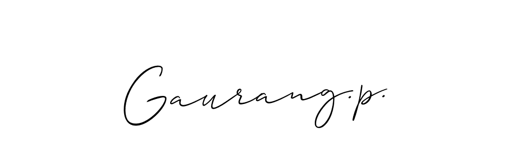 Best and Professional Signature Style for Gaurang.p.. Allison_Script Best Signature Style Collection. Gaurang.p. signature style 2 images and pictures png