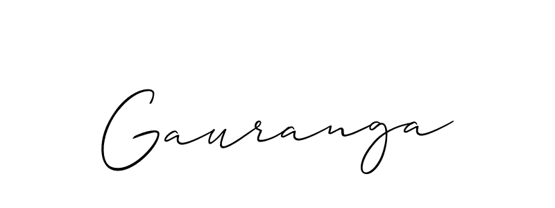 Make a beautiful signature design for name Gauranga. With this signature (Allison_Script) style, you can create a handwritten signature for free. Gauranga signature style 2 images and pictures png