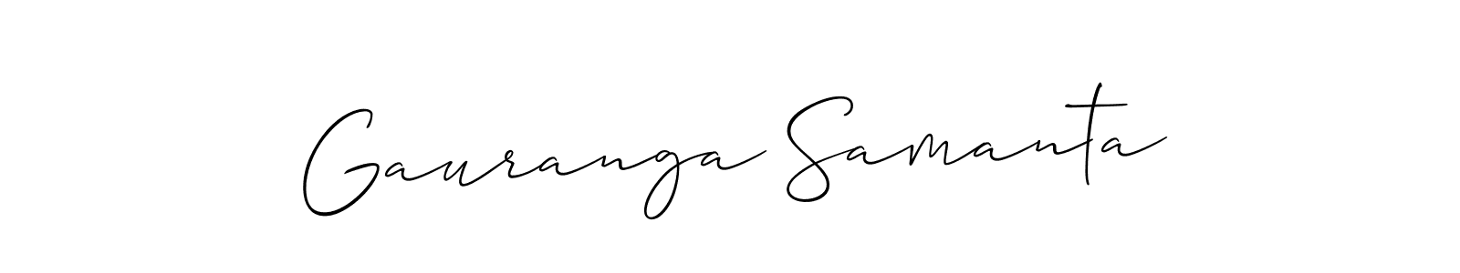 Also we have Gauranga Samanta name is the best signature style. Create professional handwritten signature collection using Allison_Script autograph style. Gauranga Samanta signature style 2 images and pictures png