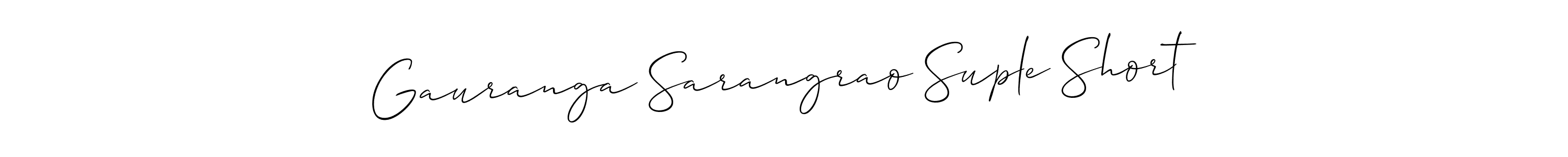 Use a signature maker to create a handwritten signature online. With this signature software, you can design (Allison_Script) your own signature for name Gauranga Sarangrao Suple Short. Gauranga Sarangrao Suple Short signature style 2 images and pictures png
