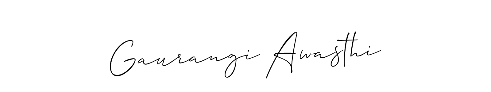 Use a signature maker to create a handwritten signature online. With this signature software, you can design (Allison_Script) your own signature for name Gaurangi Awasthi. Gaurangi Awasthi signature style 2 images and pictures png