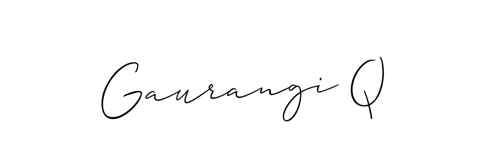 This is the best signature style for the Gaurangi Q name. Also you like these signature font (Allison_Script). Mix name signature. Gaurangi Q signature style 2 images and pictures png