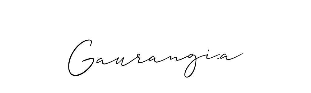 if you are searching for the best signature style for your name Gaurangi.a. so please give up your signature search. here we have designed multiple signature styles  using Allison_Script. Gaurangi.a signature style 2 images and pictures png