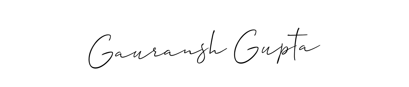 Make a beautiful signature design for name Gauransh Gupta. With this signature (Allison_Script) style, you can create a handwritten signature for free. Gauransh Gupta signature style 2 images and pictures png