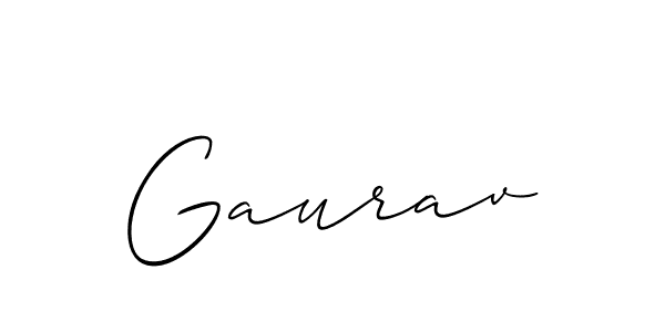 Use a signature maker to create a handwritten signature online. With this signature software, you can design (Allison_Script) your own signature for name Gaurav. Gaurav signature style 2 images and pictures png