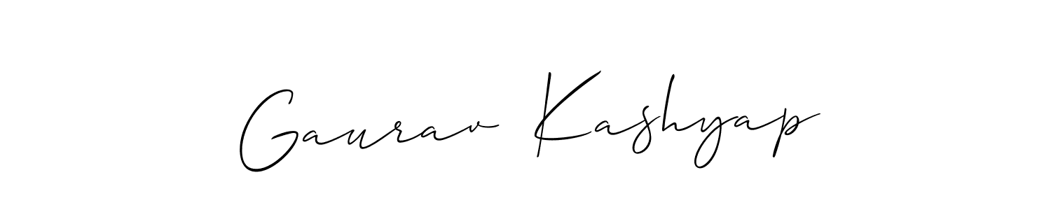 It looks lik you need a new signature style for name Gaurav  Kashyap. Design unique handwritten (Allison_Script) signature with our free signature maker in just a few clicks. Gaurav  Kashyap signature style 2 images and pictures png