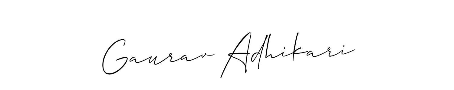 Best and Professional Signature Style for Gaurav Adhikari. Allison_Script Best Signature Style Collection. Gaurav Adhikari signature style 2 images and pictures png