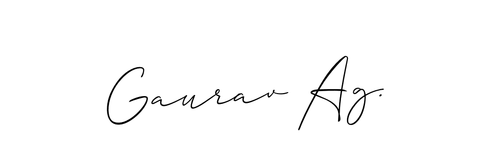 This is the best signature style for the Gaurav Ag. name. Also you like these signature font (Allison_Script). Mix name signature. Gaurav Ag. signature style 2 images and pictures png