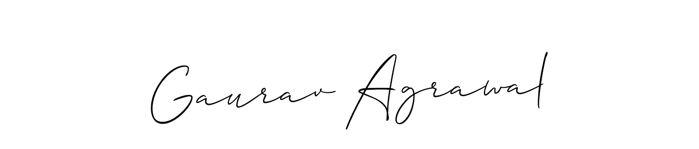 Make a beautiful signature design for name Gaurav Agrawal. With this signature (Allison_Script) style, you can create a handwritten signature for free. Gaurav Agrawal signature style 2 images and pictures png