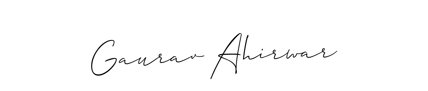 Gaurav Ahirwar stylish signature style. Best Handwritten Sign (Allison_Script) for my name. Handwritten Signature Collection Ideas for my name Gaurav Ahirwar. Gaurav Ahirwar signature style 2 images and pictures png