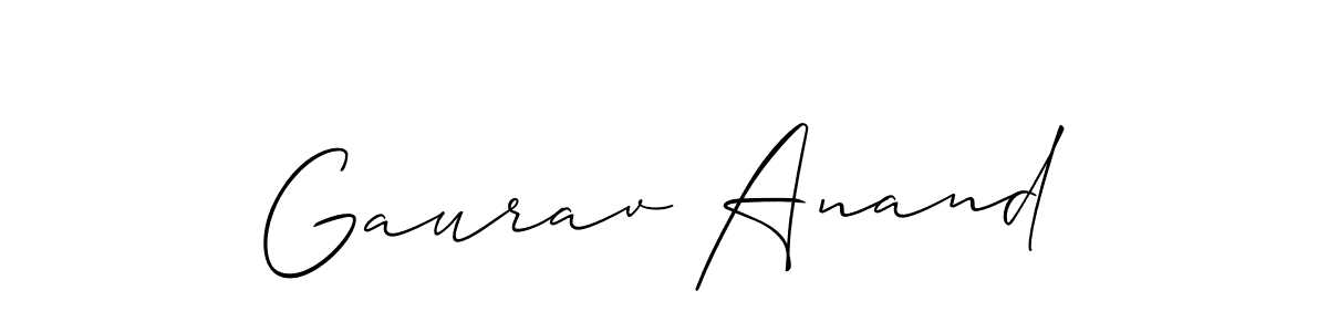 Also we have Gaurav Anand name is the best signature style. Create professional handwritten signature collection using Allison_Script autograph style. Gaurav Anand signature style 2 images and pictures png