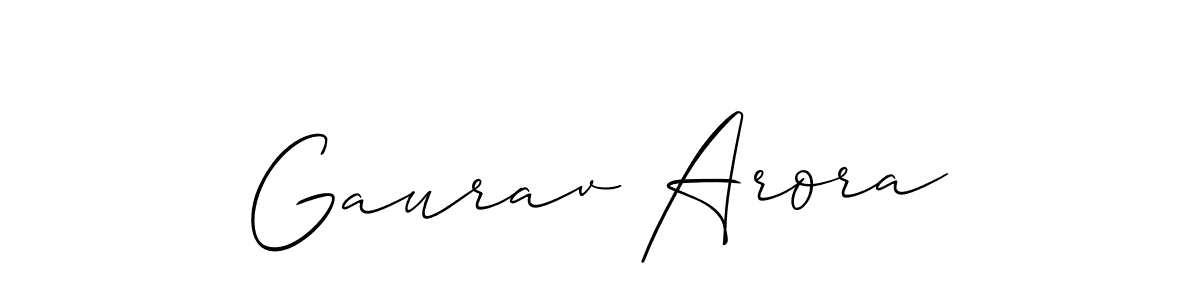 Make a short Gaurav Arora signature style. Manage your documents anywhere anytime using Allison_Script. Create and add eSignatures, submit forms, share and send files easily. Gaurav Arora signature style 2 images and pictures png