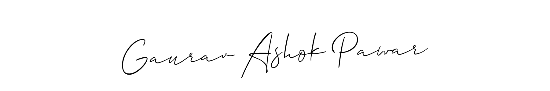 How to Draw Gaurav Ashok Pawar signature style? Allison_Script is a latest design signature styles for name Gaurav Ashok Pawar. Gaurav Ashok Pawar signature style 2 images and pictures png