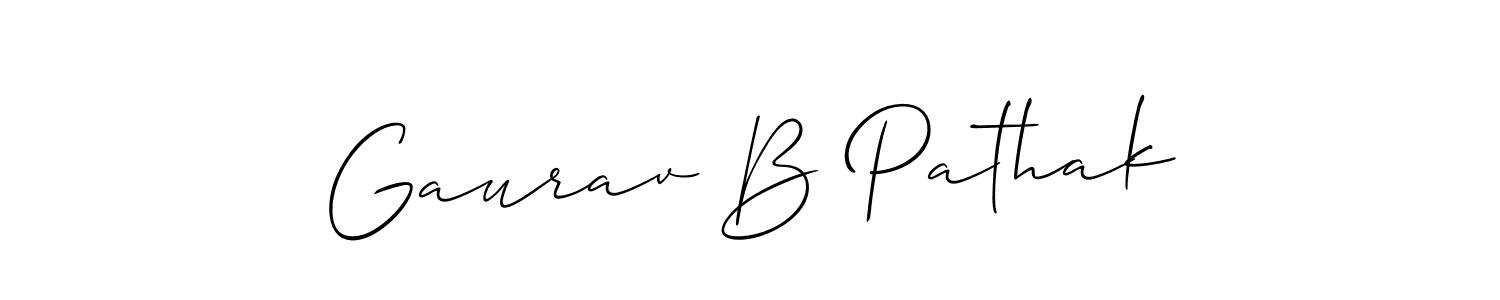 How to Draw Gaurav B Pathak signature style? Allison_Script is a latest design signature styles for name Gaurav B Pathak. Gaurav B Pathak signature style 2 images and pictures png