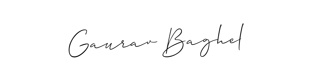 How to make Gaurav Baghel name signature. Use Allison_Script style for creating short signs online. This is the latest handwritten sign. Gaurav Baghel signature style 2 images and pictures png