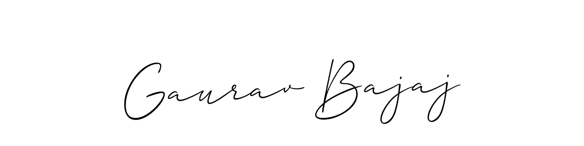 Create a beautiful signature design for name Gaurav Bajaj. With this signature (Allison_Script) fonts, you can make a handwritten signature for free. Gaurav Bajaj signature style 2 images and pictures png