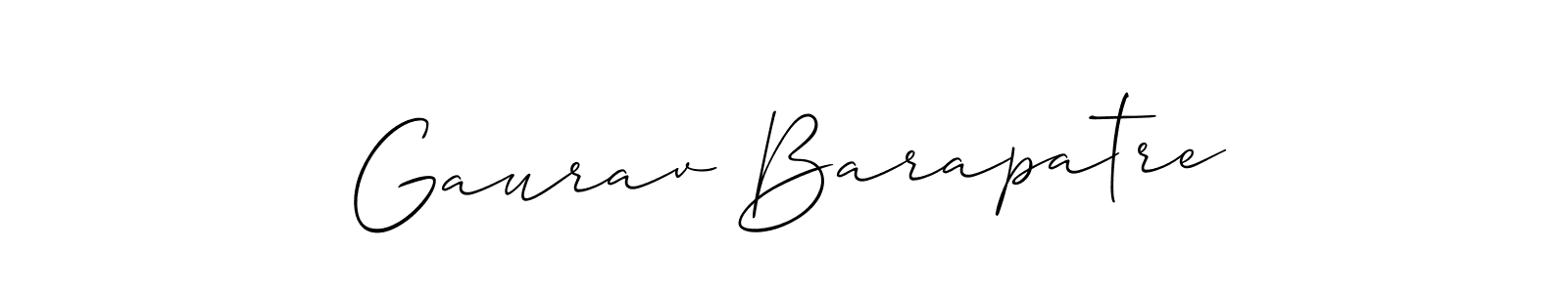 How to make Gaurav Barapatre signature? Allison_Script is a professional autograph style. Create handwritten signature for Gaurav Barapatre name. Gaurav Barapatre signature style 2 images and pictures png